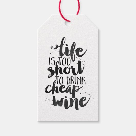 命が短くて安い酒は飲めない ギフトタグ (正面)