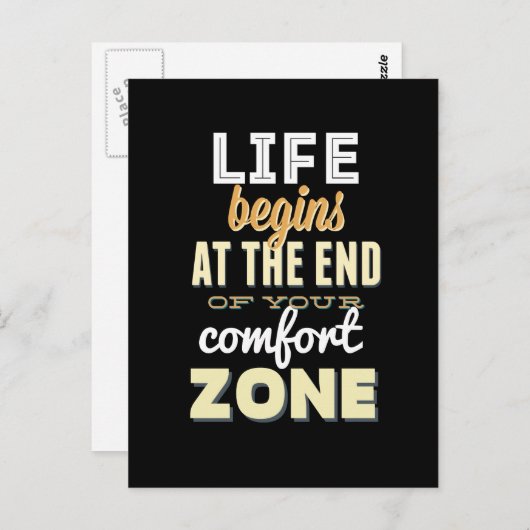 命だ！ヴィンテージタイポグラフィ感動的はがき ポストカード (正面/裏面)