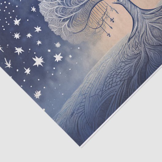 命と星と霊霜の降りたの冬の木 薄葉紙 (詳細)