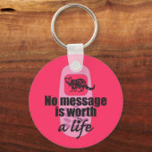 命に値するメッセージなし キーホルダー (正面)