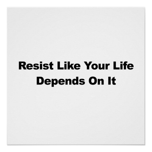 命に懸けて抵抗する ポスター (正面)