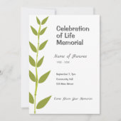 命のお祝い竹モダン 招待状 (正面)