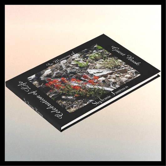 命のお祝い，名前，赤い花と岩， ゲストブック