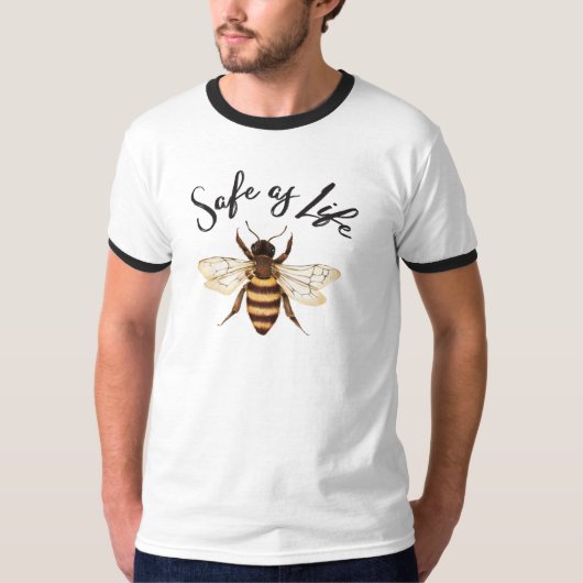 命のごとく安全なオーバーサイズドリンガー Tシャツ (正面)