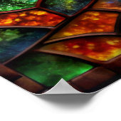 命のステンドグラスの木ポスター ポスター (角)