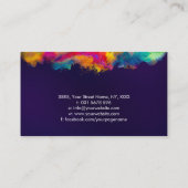 命のトライケトラカラフル葉の木 名刺 (裏面)