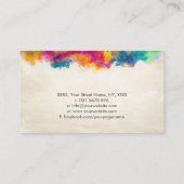 命のトライケトラカラフル葉の木 名刺 (裏面)