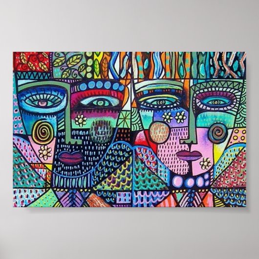 命のフラクタルの木メキシコのカップルのポスター ポスター (正面)