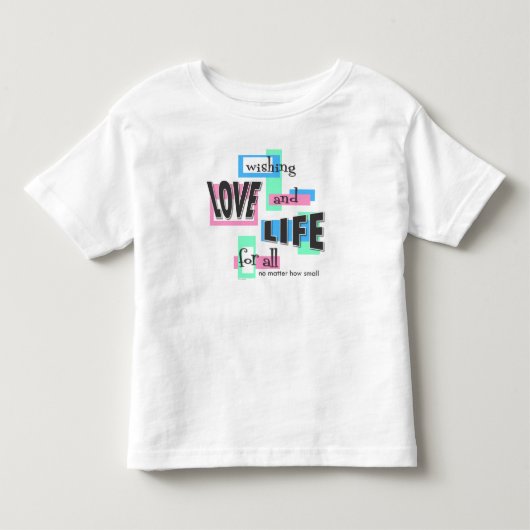 命の大切さを伝える幼児用Tシャツ トドラーTシャツ (正面)