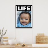命の大切さを伝える美しい黒い赤ちゃんのポスター ポスター (キッチン)