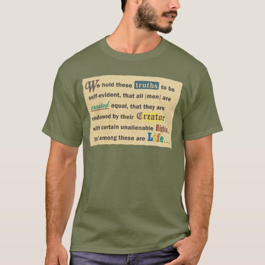 命の宣言をしたメンズシャツ Tシャツ (正面)