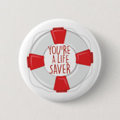 命の恩人 缶バッジ (正面)