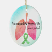 命の息を受けた肺移植 セラミックオーナメント (右)