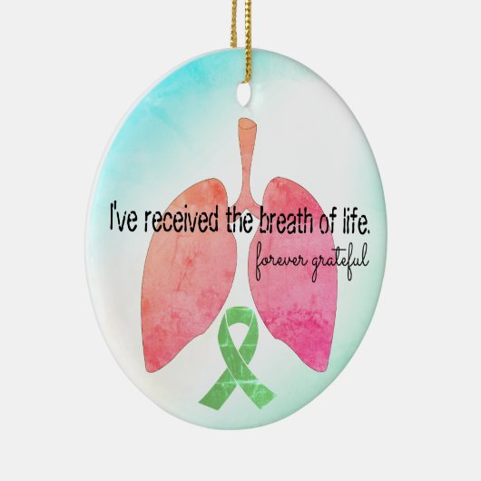 命の息を受けた肺移植 セラミックオーナメント (右)