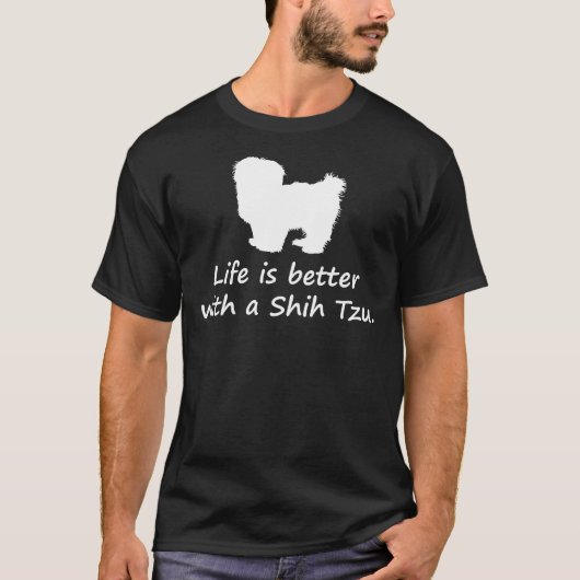 命の方がシーズー(犬) Tシャツ (正面)