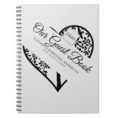 命の木のゲストブック結婚の追悼式 ノートブック (正面)