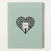 命の木のゲストブック結婚の追悼式 プランナー手帳 (裏面)