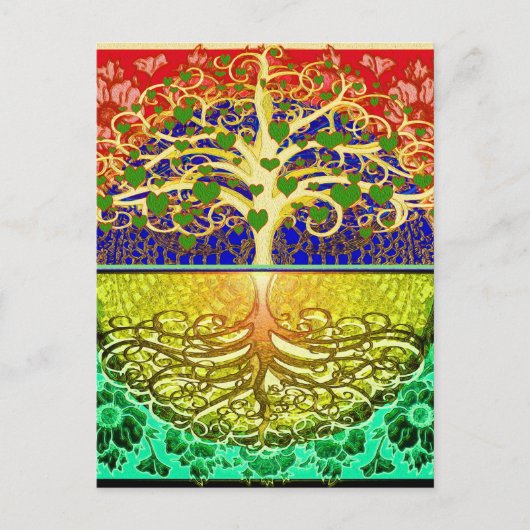 命の木のハート ポストカード (正面)