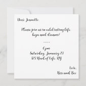 命の木のパーティー 招待状 (裏面)