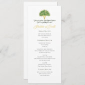 命の木バルミツワーイベントの旅程 招待状 (正面/裏面)