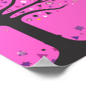 命の木ユダヤ人ベビー命名誕生証明書 ポスター (角)