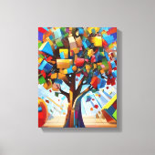 命の木。 キャンバスプリント (正面)