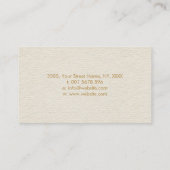 命の木 – ゴールデン葉 名刺 (裏面)