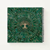 命の木 – ヤグドラシルとフターク – マラカイト ノートブック (裏面)