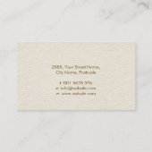 命の木 – ヤグドラシル – 大理石と金ゴールド葉 名刺 (裏面)