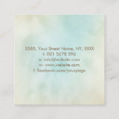 命の木 – ヤグドラシル – 大理石離れ材 スクエア名刺 (裏面)