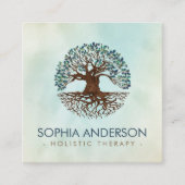 命の木 – ヤグドラシル – 大理石離れ材 スクエア名刺 (正面)