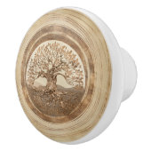 命の木 – ヤグドラジルパステル金ゴールド セラミックノブ (右)