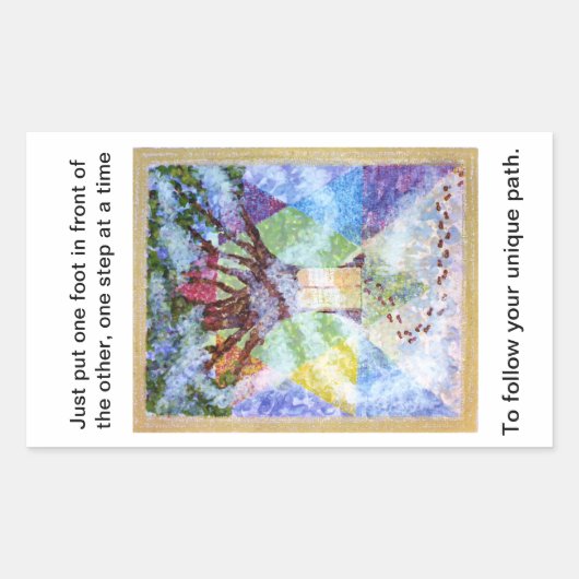 命の木 – 十戒のステッカー 長方形シール (正面)