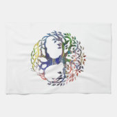命の木,命の木,命の木の贈り物。 キッチンタオル (横)