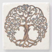 命の木，命の木，命の木の贈り物。 ストーンコースター (正面)