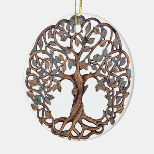 命の木，命の木，命の木の贈り物。 セラミックオーナメント (左)
