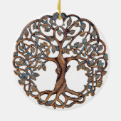 命の木，命の木，命の木の贈り物。 セラミックオーナメント (裏面)