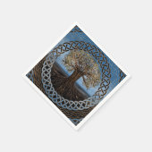 命の木 – Yggdrasilスケッチ スタンダードカクテルナプキン (角)