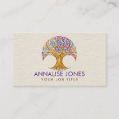 命の木 – Yggdrasil -カラフル葉 名刺 (正面)