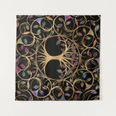 命の木 – Yggdrasil -カラフル タペストリー (正面(横))