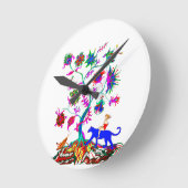 命の木Tシャツ ラウンド壁時計 (傾斜)