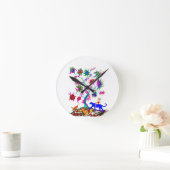 命の木Tシャツ ラウンド壁時計 (ホーム)