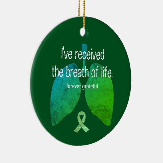 命の肺移植の息カスタム周り セラミックオーナメント (右)