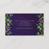 命の花 – 蛍石と金ゴールド 名刺 (裏面)