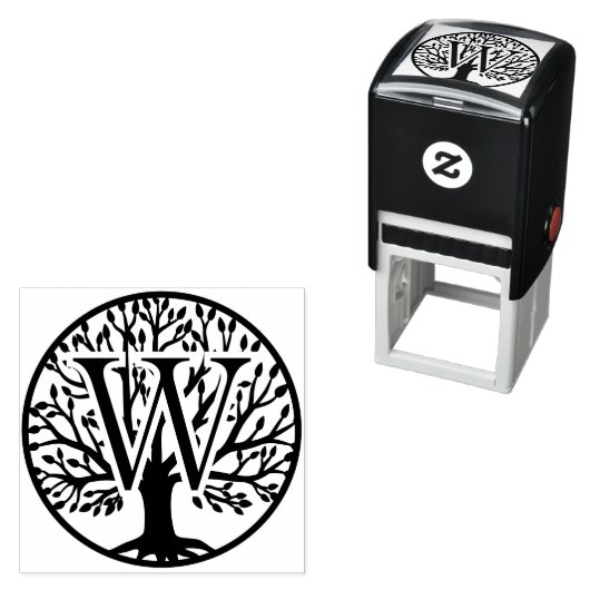 命はっきりした独身のの木の上の#1F セルフインキングスタンプ (インサイチュ)