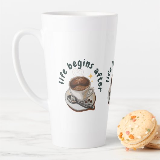 命はコーヒーの後に始まる カフェラテマグ (インサイチュ)