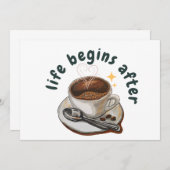 命はコーヒーの後に始まる 招待状 (正面/裏面)