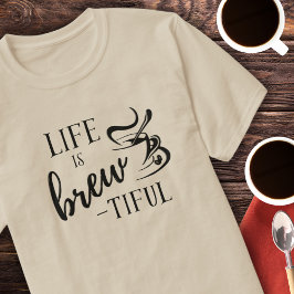 命はコーヒー好きのTシャツ Tシャツ