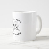 命はビーチだ死ぬ ジャンボコーヒーマグカップ (正面右)