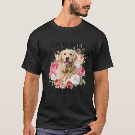 命は善いが犬は金を取る Tシャツ (正面)